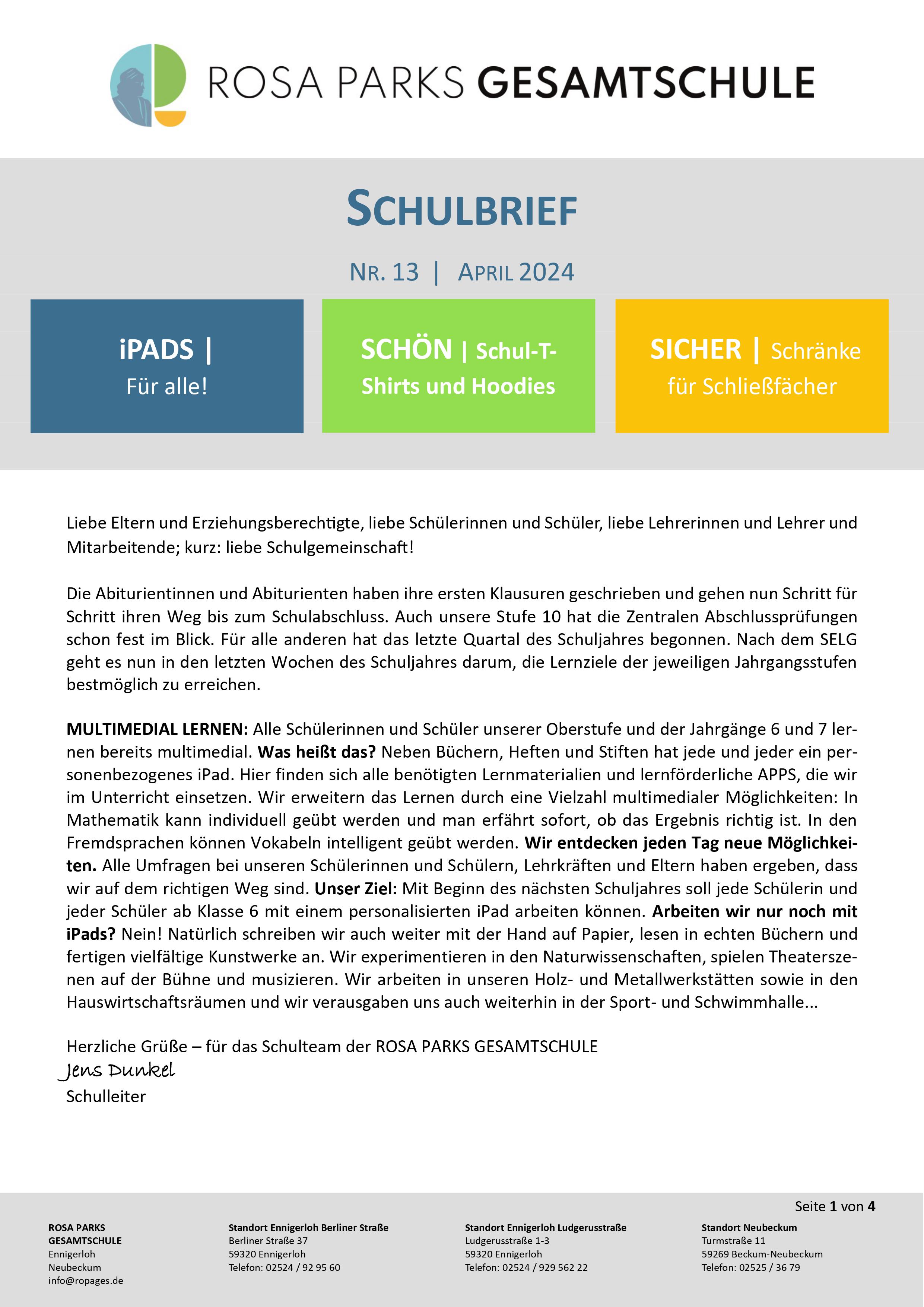 Schulbrief 12